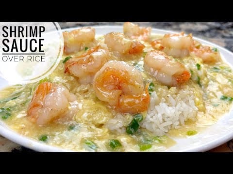 Shrimp in Savory Sauce Over Rice