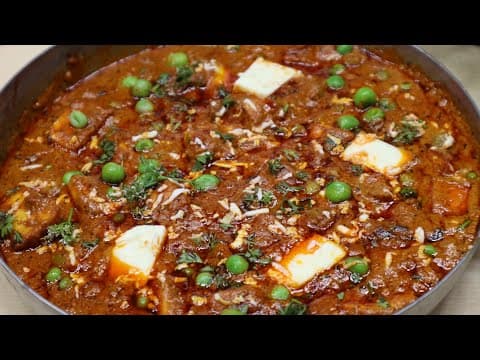 Secret Restaurant-Style Matar Paneer - Indian recipe that serves 4 people. A medium difficulty cooking recipe converted from YouTube video with complete ingredients and step-by-step instructions.