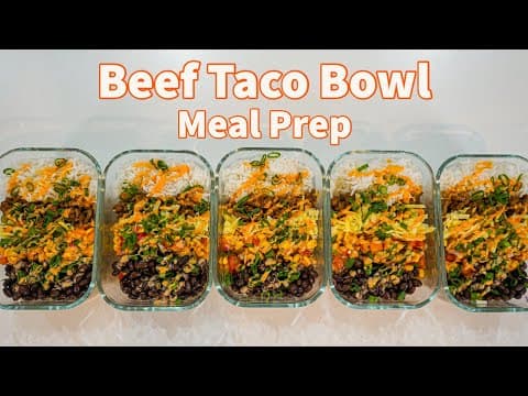 High Protein Beef Taco Bowl Recipe