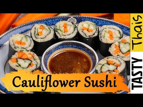 Low Carb Sushi Without Rice - Cauliflower Rice Sushi - Low Carb & Keto Friendly