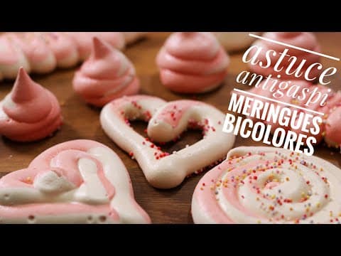 Fragrant Bicolored Meringues (Red Hearts) - Delicious French dessert with medium difficulty. Perfect recipe converted from YouTube video to PDF format.