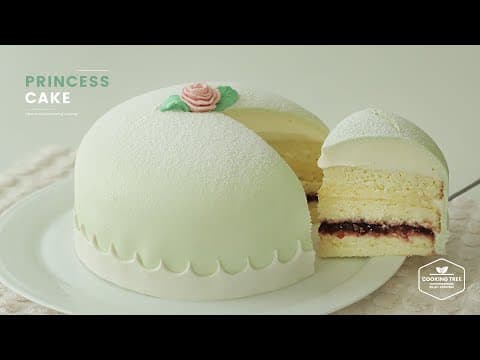 프린세스 케이크 만들기💖 : Swedish Princess Cake Recipe : プリンセスケーキ