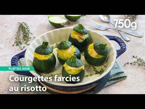 Stuffed Zucchini with Saffron Risotto and Scamorza - Delicious French main course with medium difficulty. Perfect recipe converted from YouTube video to PDF format.