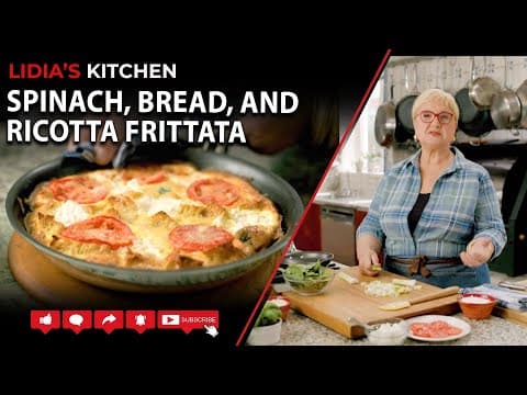 Spinach, Bread, and Ricotta Frittata