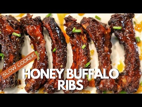 Honey Buffalo Ribs In Slow Cooker
