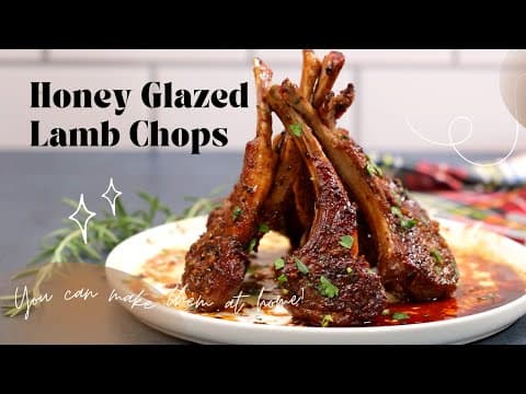 Balsamic Honey-Glazed Lamb Chops - Delicious American main course with medium difficulty. Perfect recipe converted from YouTube video to PDF format.