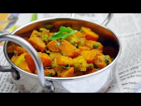 Vegetable Curry with Peas, Carrots and Potatoes - Delicious Indian main course with easy difficulty. Perfect recipe converted from YouTube video to PDF format.