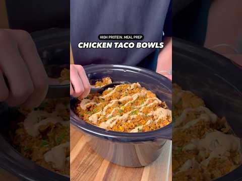 Macro-Friendly, High Protein Chicken Taco Bowls