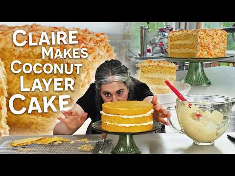 Coconut Layer Cake with German Buttercream - Delicious American dessert with medium difficulty. Perfect recipe converted from YouTube video to PDF format.