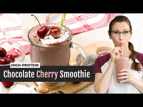 Protein Cherry Chocolate Smoothie with Cottage Cheese