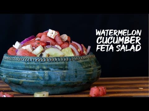 Watermelon Cucumber Feta Salad