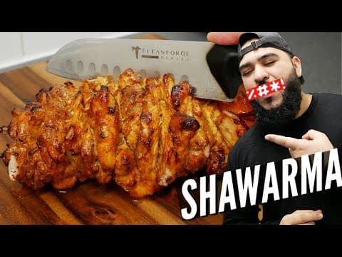 Authentic Chicken Shawarma with Lebanese Garlic Toum Sauce - Delicious Lebanese main course with medium difficulty. Perfect recipe converted from YouTube video to PDF format.