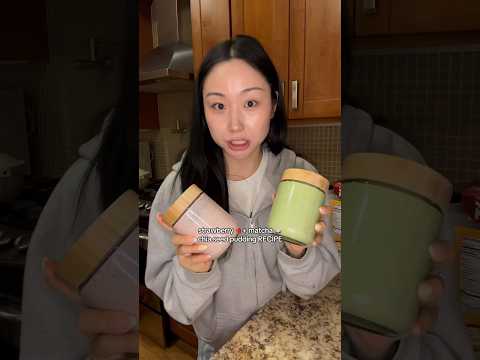 strawberry 🍓 + matcha 🍵 chia seed pudding recipe!