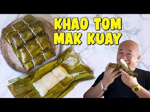 Krautom – Banana Dessert with Sticky Rice and Coconut Milk