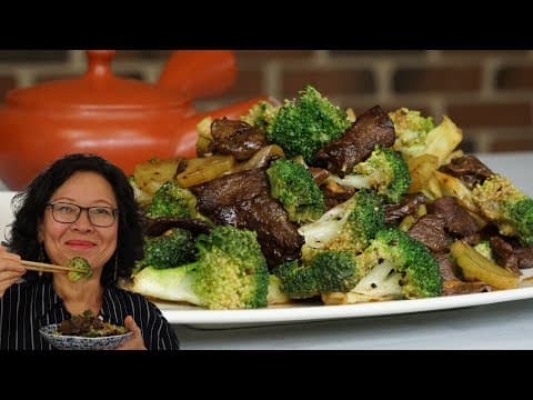 Brocoli et bœuf sauté - Delicious Chinese main course with easy difficulty. Perfect recipe converted from YouTube video to PDF format.