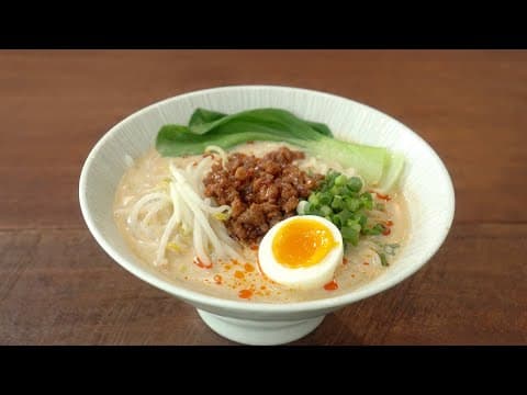 Spicy Sesame Tantanmen Ramen with Half-Boiled Egg