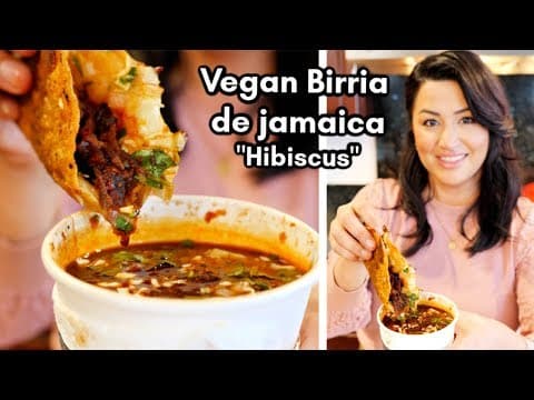 Vegan Hibiscus Flower Birria Tacos