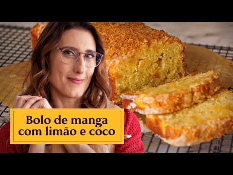 Bolo Fofinho de Manga com Coco Crocante