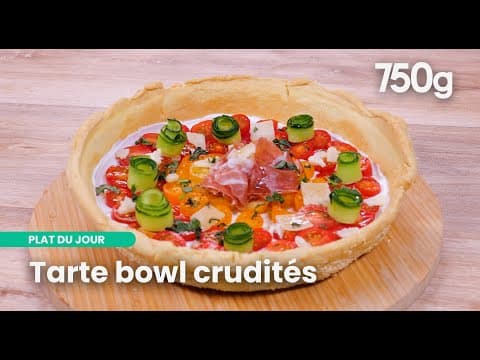 Tarte salée au fromage frais et crudités - Delicious French main course with medium difficulty. Perfect recipe converted from YouTube video to PDF format.