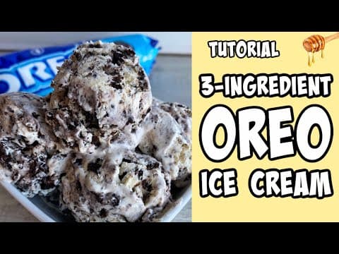 3-Ingredient Oreo Ice Cream! Recipe tutorial