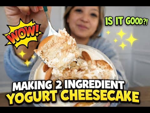 Trying the VIRAL 2-Ingredient Yogurt Cheesecake