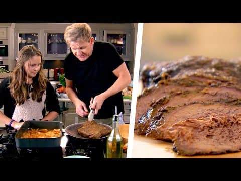 Gordon Ramsay Makes BBQ Brisket With His Daughter