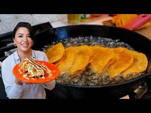 Crispy Ground Beef Tacos with Warm Salsa
