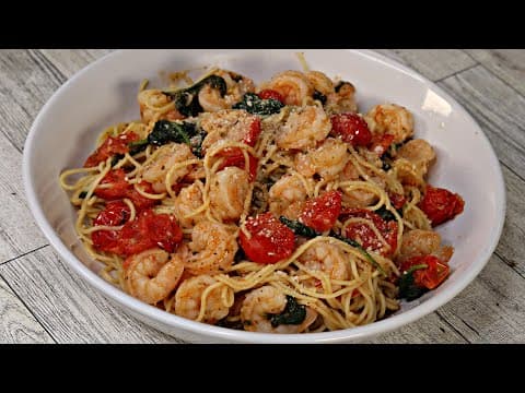 GARLIC Butter Shrimp Pasta Recipe