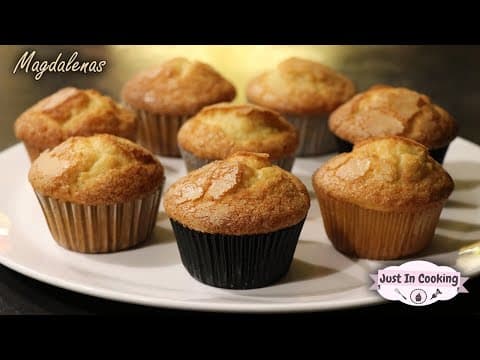 Spanish Madeleines - Delicious Spanish dessert with easy difficulty. Perfect recipe converted from YouTube video to PDF format.