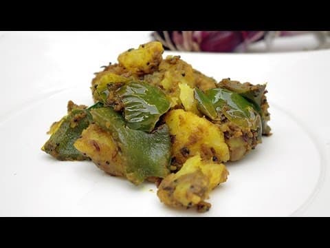 Indian Potato and Bell Pepper Curry - Delicious Indian main course with easy difficulty. Perfect recipe converted from YouTube video to PDF format.