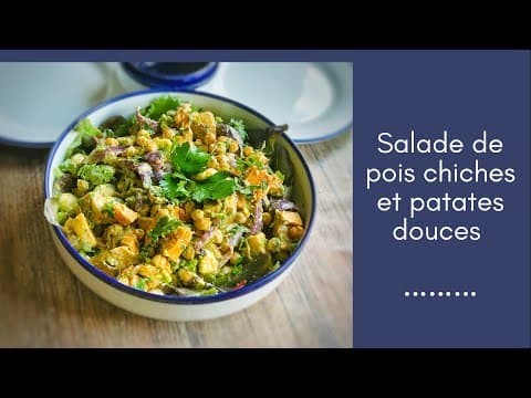 Salade de patates douces rôties aux pois chiches, avocat et mozzarella - Delicious French main course with easy difficulty. Perfect recipe converted from YouTube video to PDF format.
