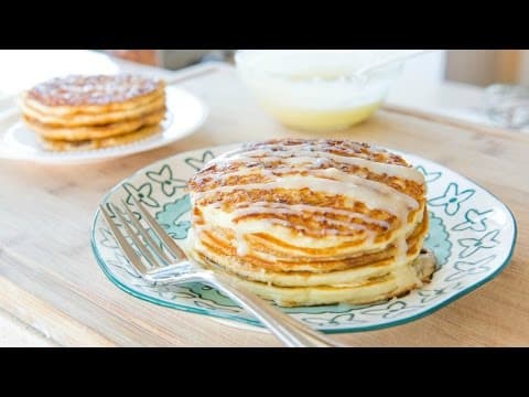 CINNAMON ROLL PANCAKES RECIPE - Breakfast and Brunch Food