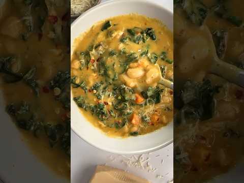 Simple and Nourishing Tuscan White Bean Soup with Kale