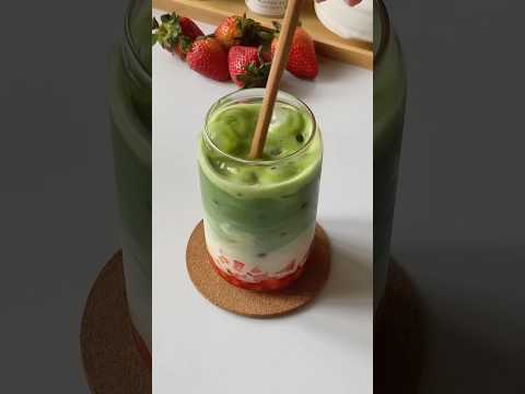 the secret to making a really delicious strawberry matcha latte at home