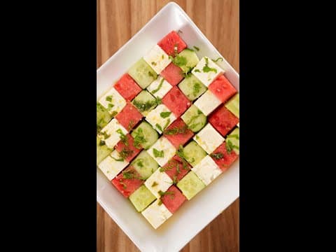 Watermelon Cucumber Feta salad
