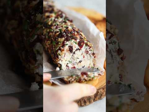 Cranberry, Pecan & Cheese Log