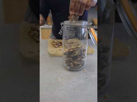 Healthy Date Snickers Bark - Easy Dark Chocolate Goat Cheese Date Recipe