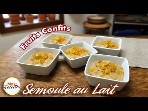Semolina Pudding with Candied Fruit - Delicious French dessert with easy difficulty. Perfect recipe converted from YouTube video to PDF format.