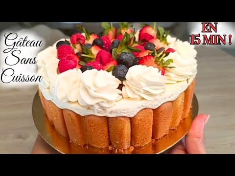 No-bake Strawberry, Coconut and Chocolate Cake - Delicious French dessert with easy difficulty. Perfect recipe converted from YouTube video to PDF format.