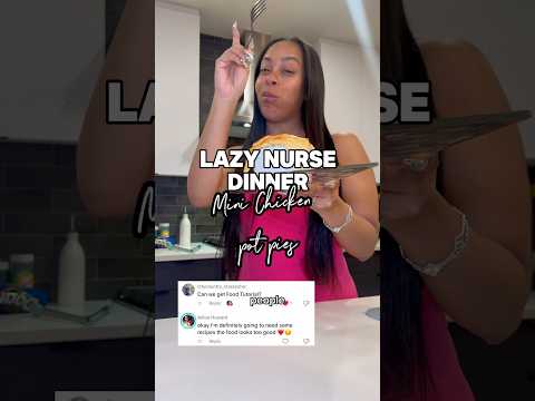 Mini chicken pot pies - my favorite quick and easy lazy nurse dinner meal!