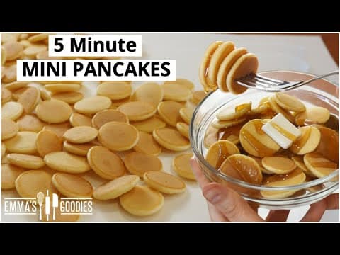 5 Minute MINI PANCAKES ! Pancake Cereal ! Mini Pancakes Recipe