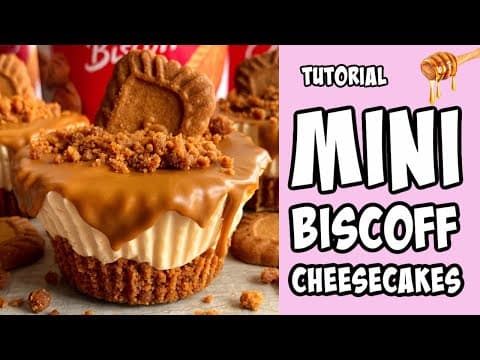 Mini Biscoff Cheesecakes Recipe tutorial