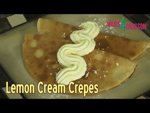 Lemon Cream Crepes - Crepes Filled with Creamy Lemon Custard - Quick & Easy!!!