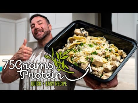 The BEST High Protein Meal Prep Chicken Alfredo You Will Ever Make