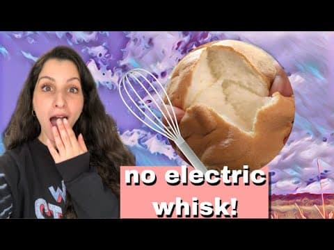 Making TikTok Cloud Bread ☁️ 🍞 NO ELECTRIC WHISK!! 3 Ingredients