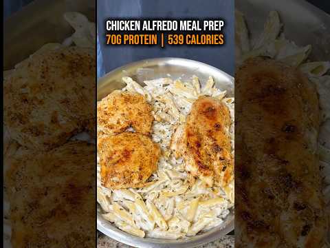 Protein chicken Alfredo meal prep