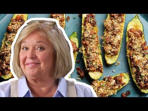 Nancy Fuller Makes Sausage-Stuffed Zucchini Boats
