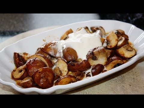 REZEPT: CHAMPIGNON PFANNE MIT KNOBLAUCH-SAHNE-SAUCE - schnell & einfach selber machen