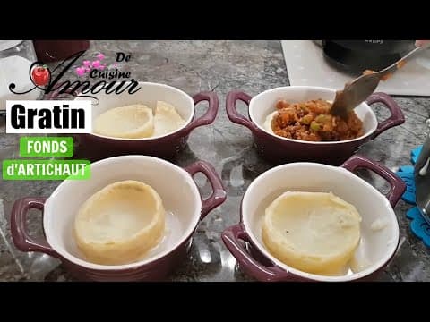 Gratin de cœurs d'artichaut à la viande hachée - Delicious French main course with easy difficulty. Perfect recipe converted from YouTube video to PDF format.