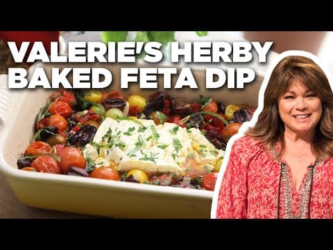 Valerie Bertinelli's Herby Baked Feta Dip with Tomatoes, Peppers and Olives